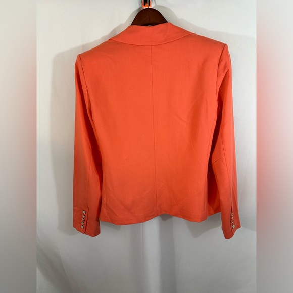 HOUSE OF HARLOW 1960 Orange Button Career Blazer Sz L - Picture 2 of 4